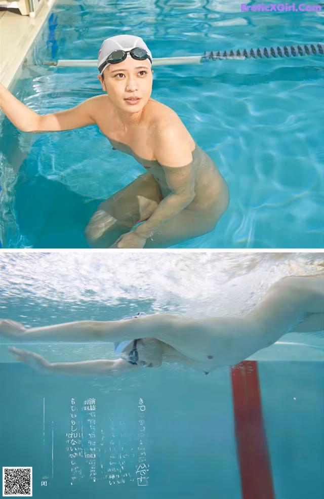 A man in a swimming cap and goggles in a pool.